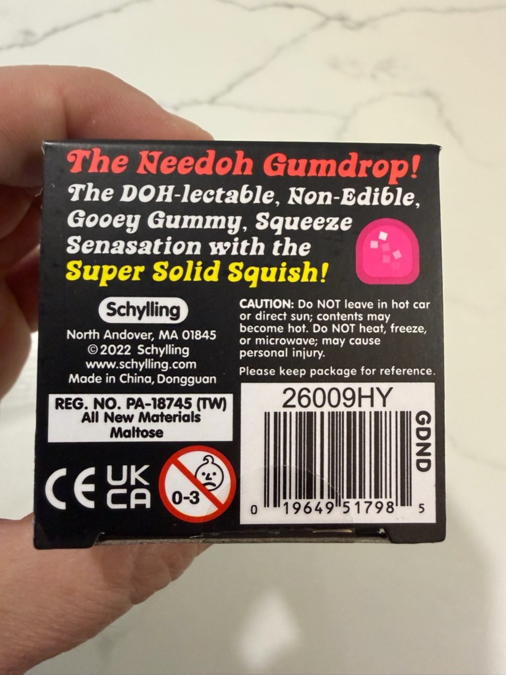 Schylling NEEDOH Gumdrop Super Solid Gum drop Squish - Orange - NIB - Picture 5 of 5